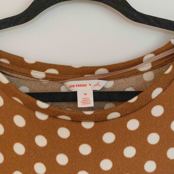 Joe Fresh x Jillian Harris Peplum Polka Dot Top - Picture 3 of 5